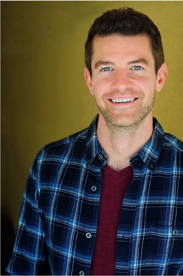 Southern California fit model Joe Cummings in layered plaid casualwear